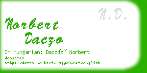 norbert daczo business card